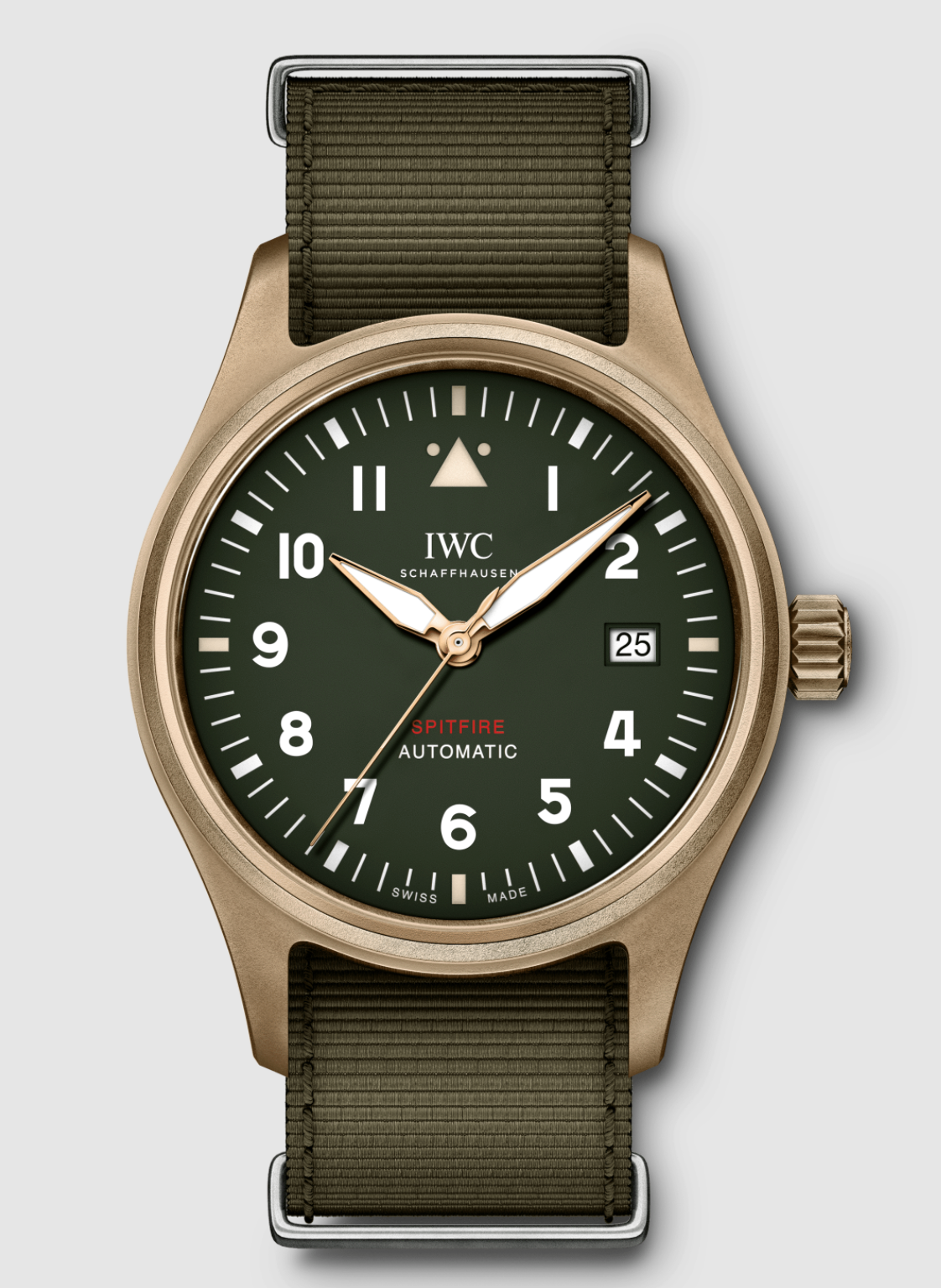 Replica IWC Pilot Spitfire Bronze Watch with Green Dial - IP Empire Replica Watches