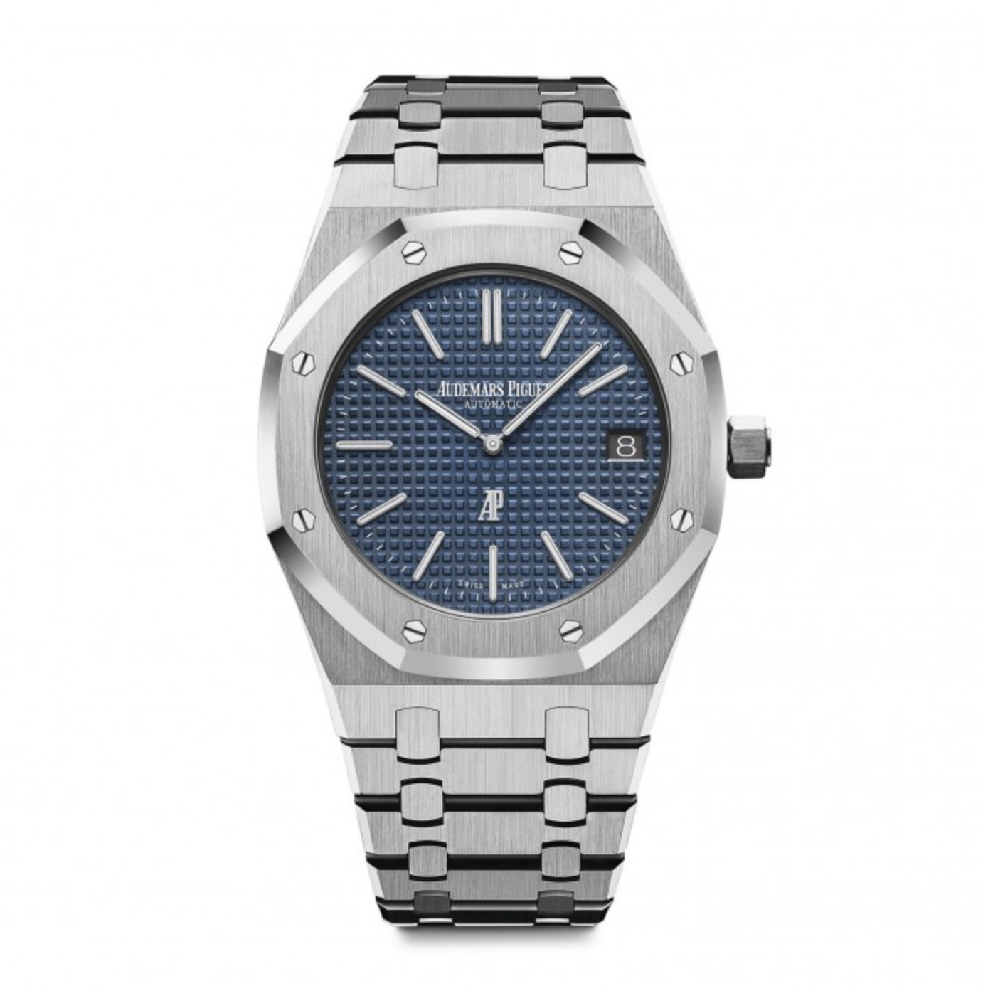 AP ROYAL OAK EXTRA THIN 39MM 15202ST.OO.1240ST.01 SS BLUE DIAL SWISS 2121 - IP Empire Replica Watches