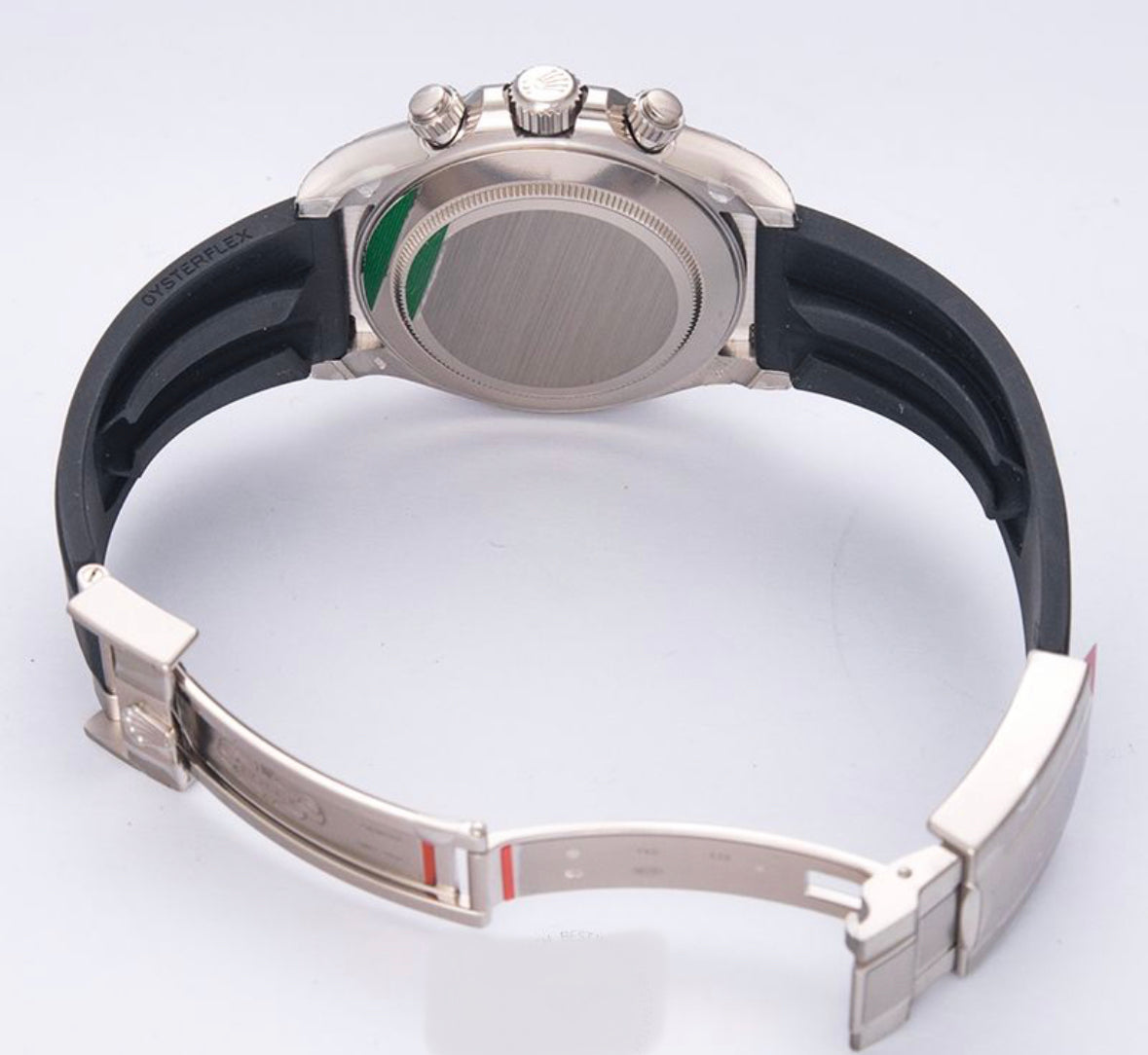 Replica Rolex Cosmograph Daytona 18ct White Gold Automatic Black Dial Diamonds Mens Watch - IP Empire Replica Watches
